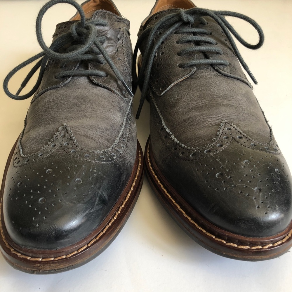 Cole Haan Charcoal Gray Leather Wingtip Dress Shoes, Men’s size 9.